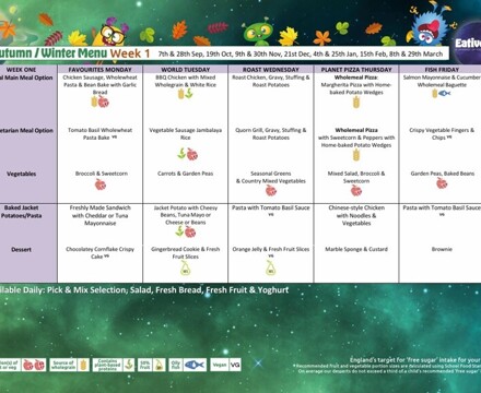 Autumn   Winter Menu Week 1